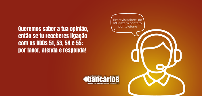 Sindicato e Instituto IPO realizam pesquisa com a categoria