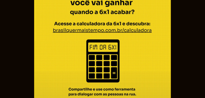 Calculadora estima tempo de vida com fim da escala 6×1