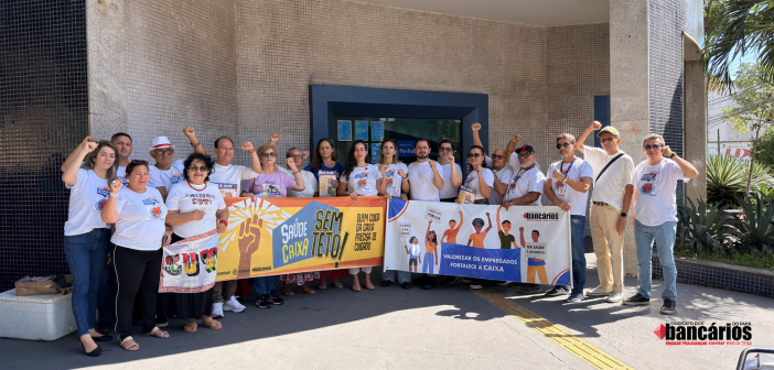 Bancários da Caixa realizam ato no Pará pelo fim do teto do Saúde Caixa