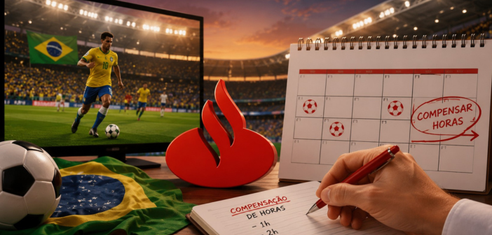Santander frustra trabalhadores e impõe compensação de horas nos dias de jogos da Seleção