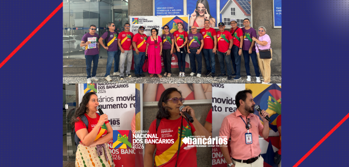 CN2026: Sindicato cobra propostas concretas em ato em frente ao Banpará