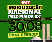 Trabalhadores e trabalhadoras vão às ruas para pressionar o Senado pelo fim da 6×1