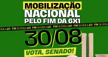 Trabalhadores e trabalhadoras vão às ruas para pressionar o Senado pelo fim da 6×1