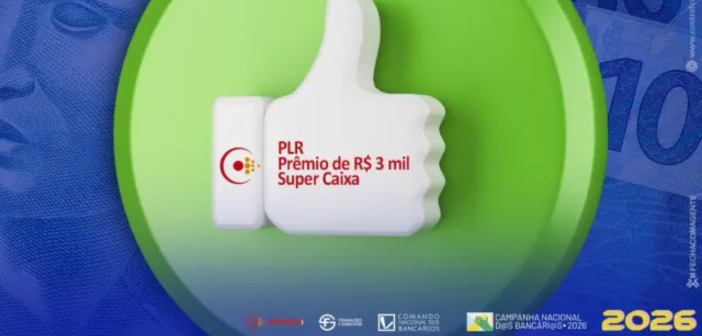 Caixa confirma PLR, prêmio de R$ 3 mil e Super Caixa para dia 20
